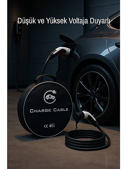 Bemis 5 Metre Elektrikli Araç Şarj Kablosu Seti Trifaze 22KW 32A Hızlı Şarj ve Taşınabilir Tasarım - 2