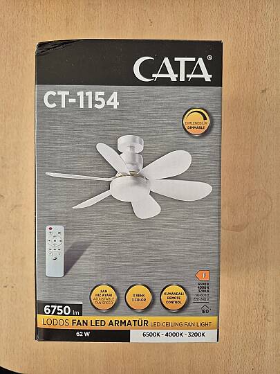 Cata CT-1154 62W Lodos Kumandalı Fan LED Ampul  - 2