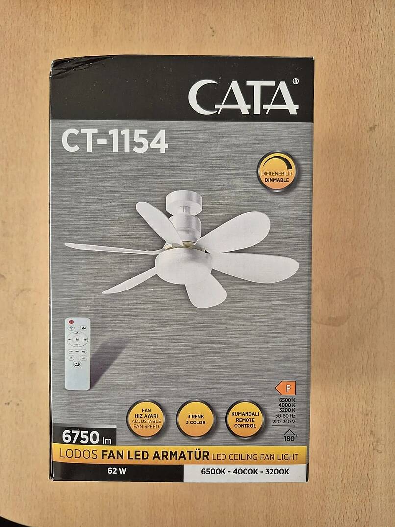 Cata CT-1154 62W Lodos Kumandalı Fan LED Ampul  - 2
