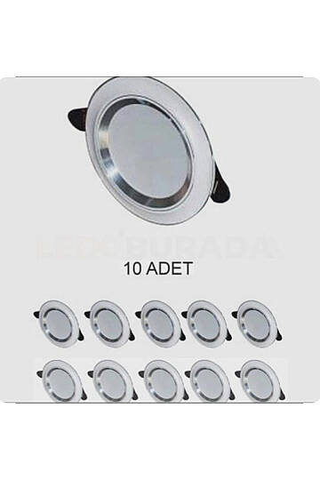 Cata CT-5257 Zebra LED Spot Beyaz-Krom 6W 3 Renk - 10 Adet