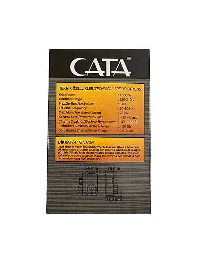 Cata CT-9186 4 Adet Akım Korumalı Tekli Kablosuz Priz 4000 W  - 4