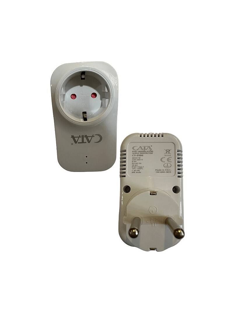 Cata CT-9186 4 Adet Akım Korumalı Tekli Kablosuz Priz 4000 W  - 3