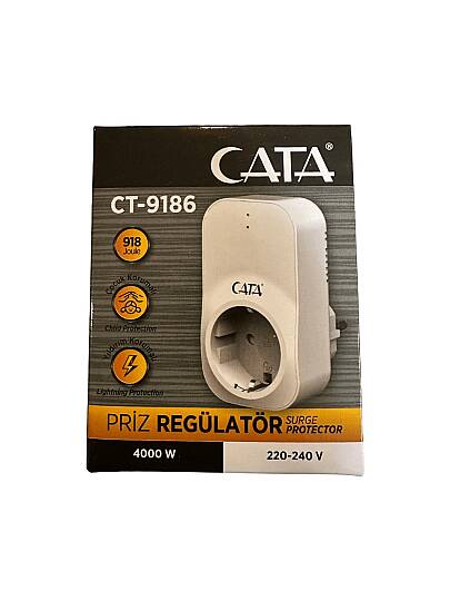Cata CT-9186 4 Adet Akım Korumalı Tekli Kablosuz Priz 4000 W  - 2